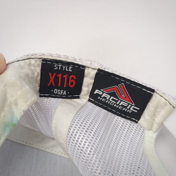 Pacific Headwear Snapback Trucker Hat Gray One Size Mesh Back Logo - Picture 9 of 10